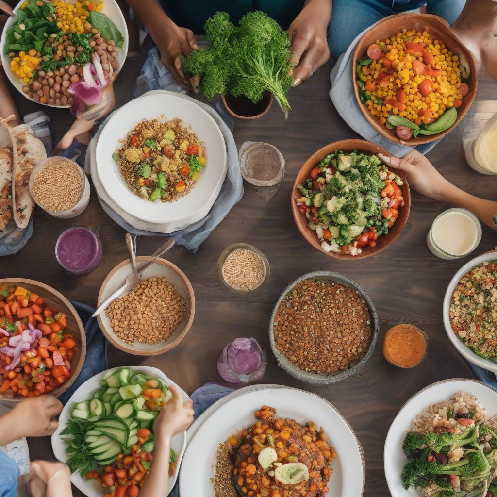 Family Enjoying a Plant-Based Meal